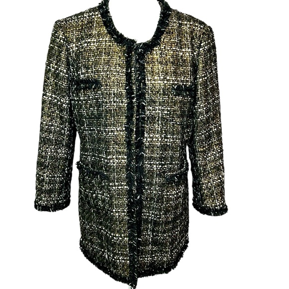 Grace Chuang Longline Tweed Jacket - Picture 1 of 5